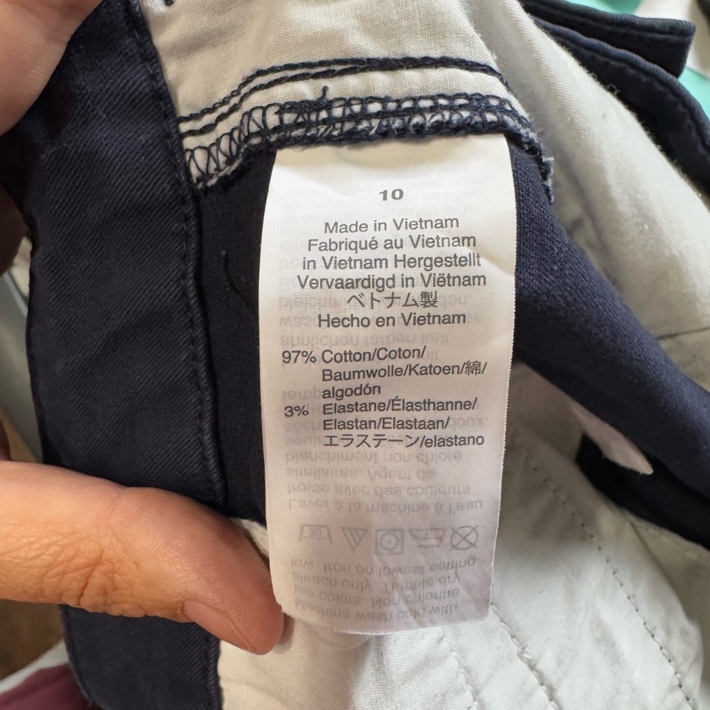 J Crew Womens Chino Pants Size 10 Navy Career Office Business Everyday Staple - Picture 4 of 5